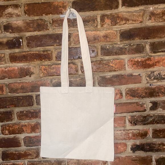 New Mate The Label Beige Organic Cotton Makin' Moves Teal Green Tote Bag Women's - Picture 5 of 7